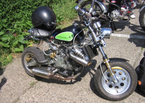 The customiced Monkeybike of Pier Henriksson, Sweden.