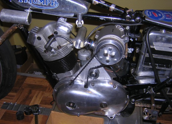The beautiful work of Chuck Zeglin - Triumph 200 LSR - initially outfitted with a smogpump supercharger.