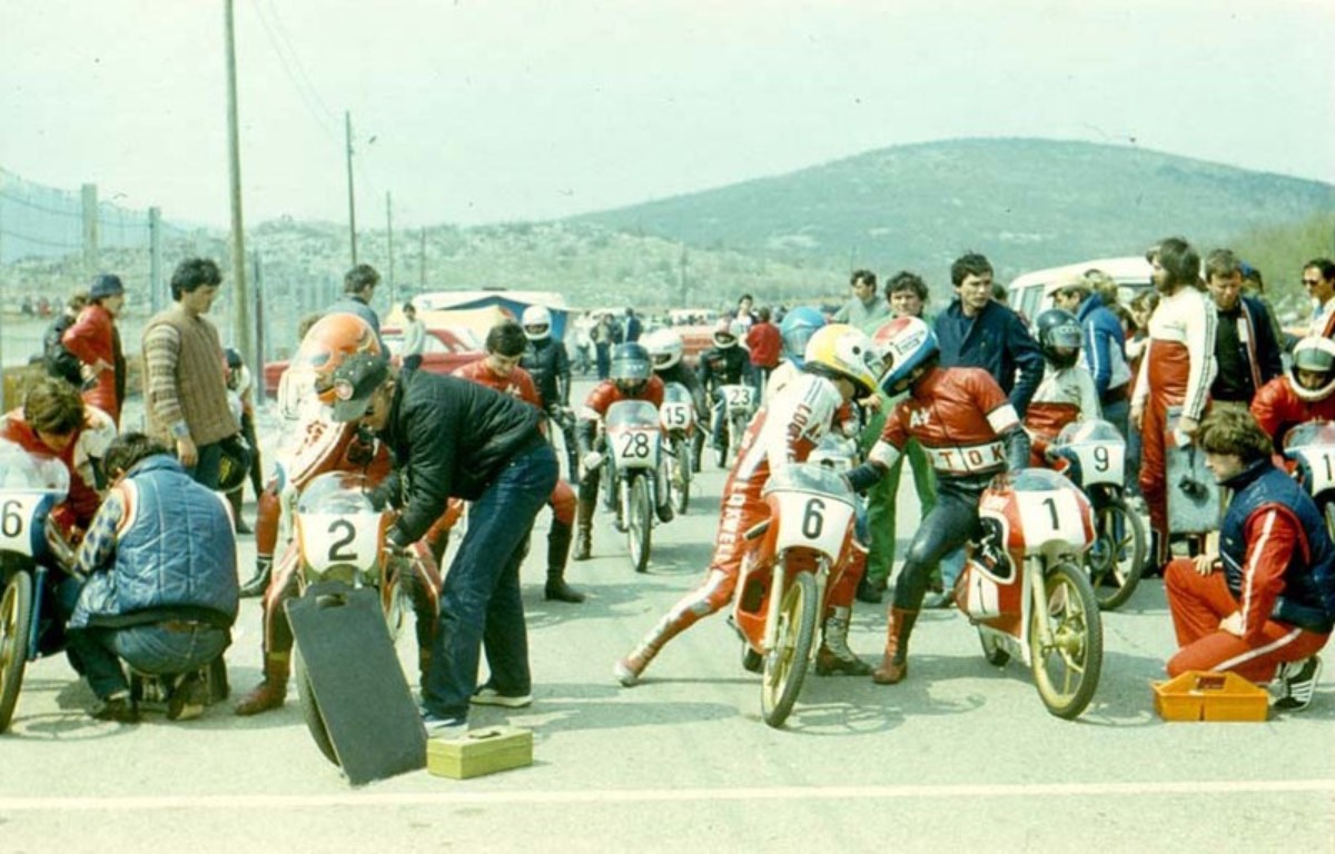 Same venue in 1982: again a strong showing by Sever bikes